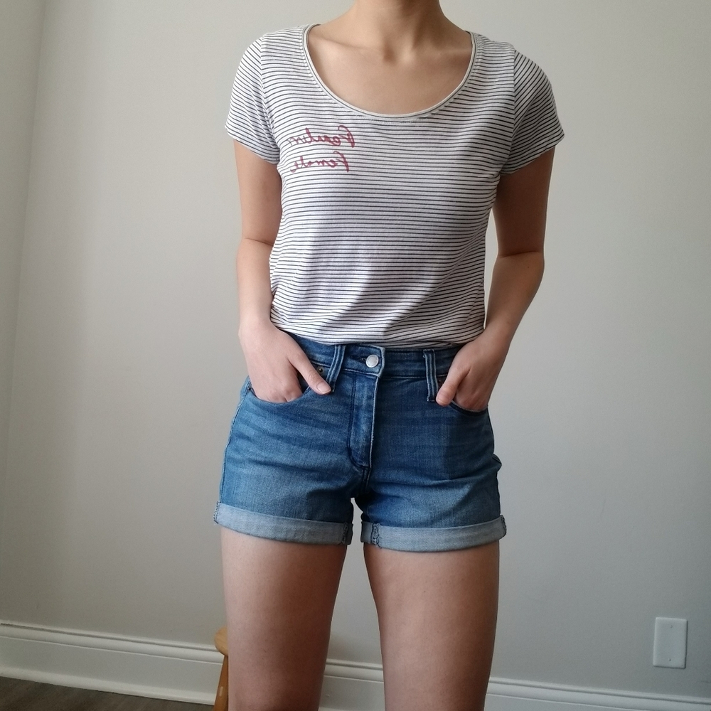 Lucky brand Fearless Female striped t-shirt
